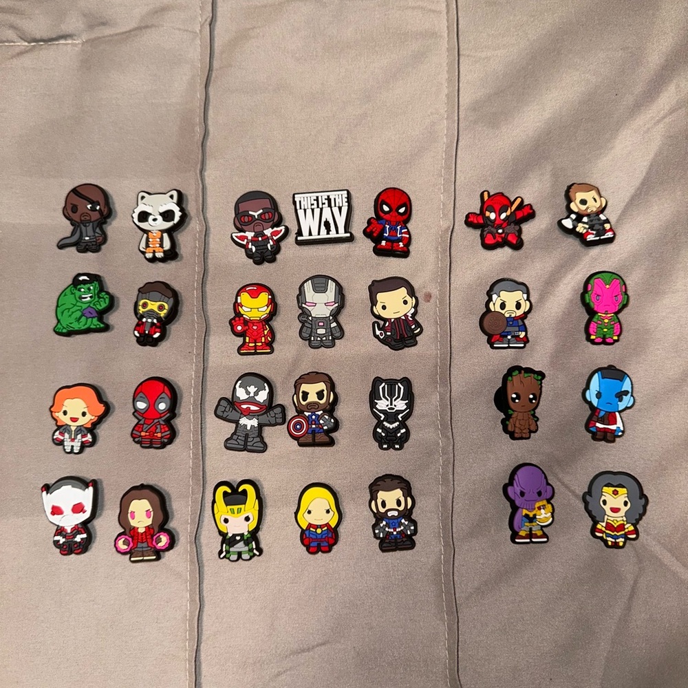 Marvel x DC Croc Shoe Charms (28 Set)